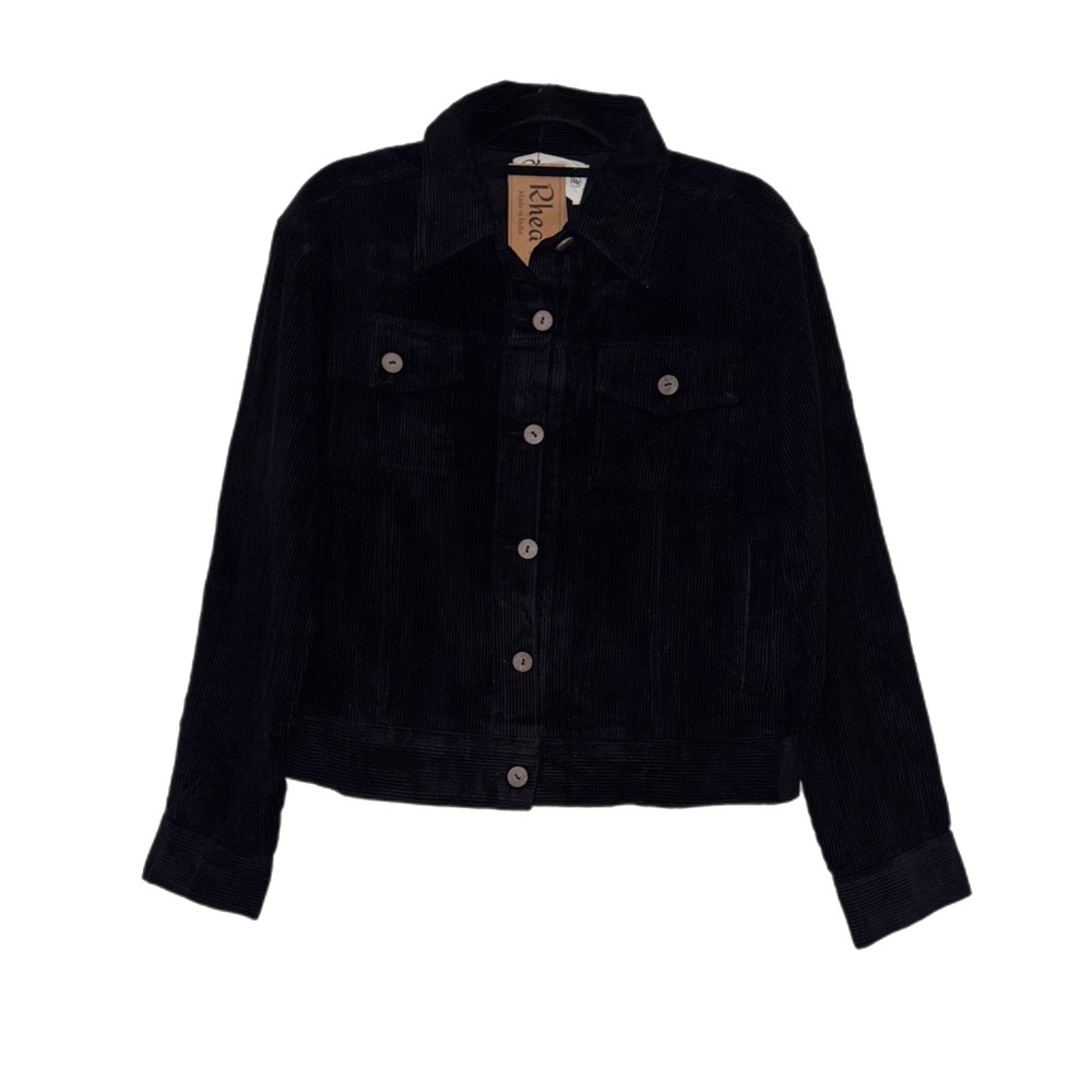 Rhea Women's Classic black corduroy jacket 100% Cotton